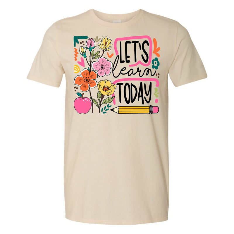 Let's Learn Today Printed Tee