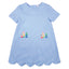 Back to School Striped Dress - Blue & White