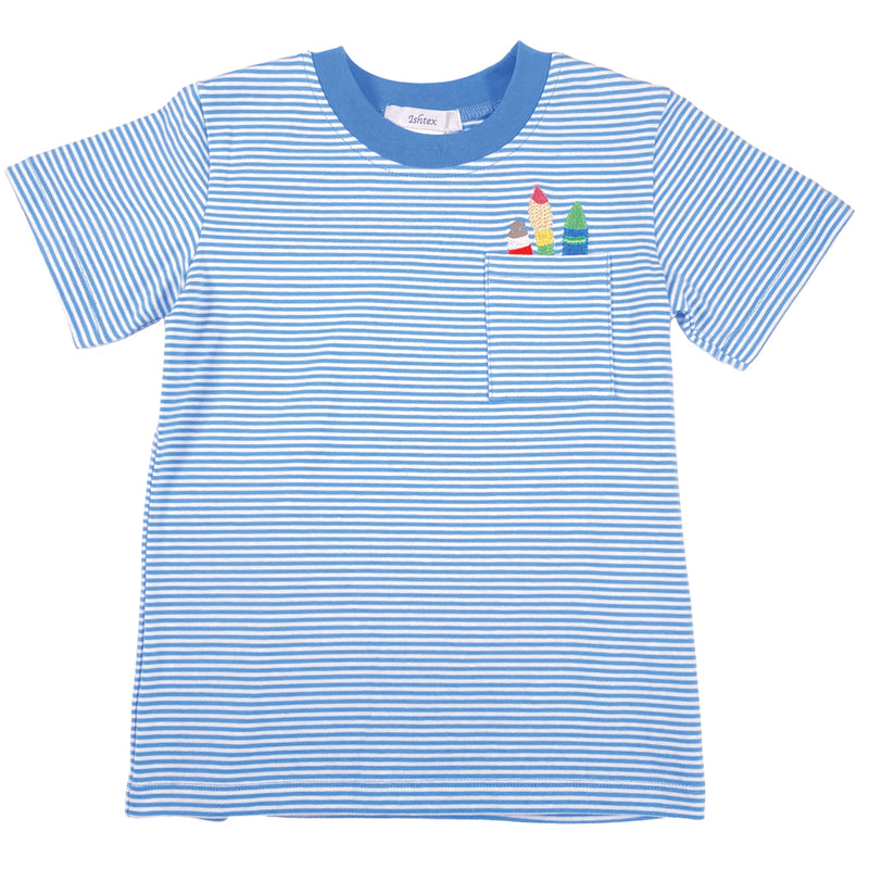 Back to School Shirt - Blue & White