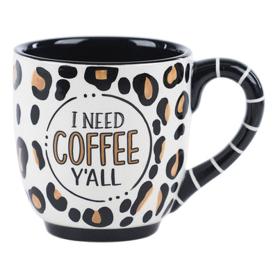 Coffee Ya'll Cheetah Mug - Glory Haus