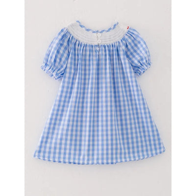 Chicken Farm Smocking Embroidered Girls Dress