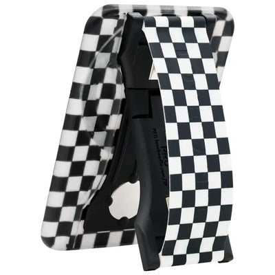 Black and White Checkered Motif Love Handle Pro for MagSafe