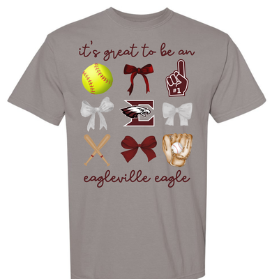 Choose your School - Choose Your Sport - Local Custom School Bow Tee