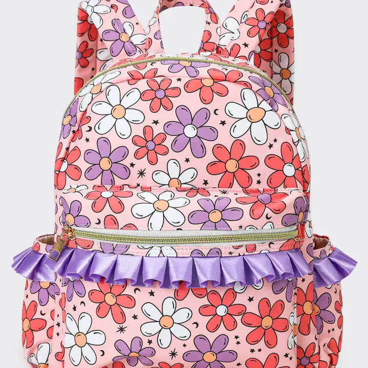 Flower Power Kids Ruffle Backpack