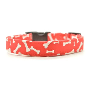 Red Bones Dog Collar - Monogrammed