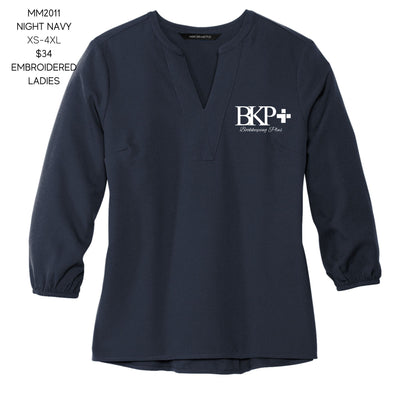 BKP Mercer+Mettle® Women's Stretch Crepe 3/4-Sleeve Blouse