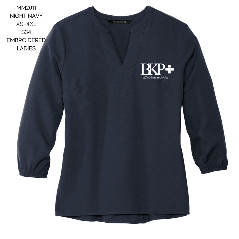 BKP Mercer+Mettle® Women's Stretch Crepe 3/4-Sleeve Blouse