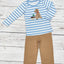 Blue Stripe Dog & Duck Appliqué Pant Set