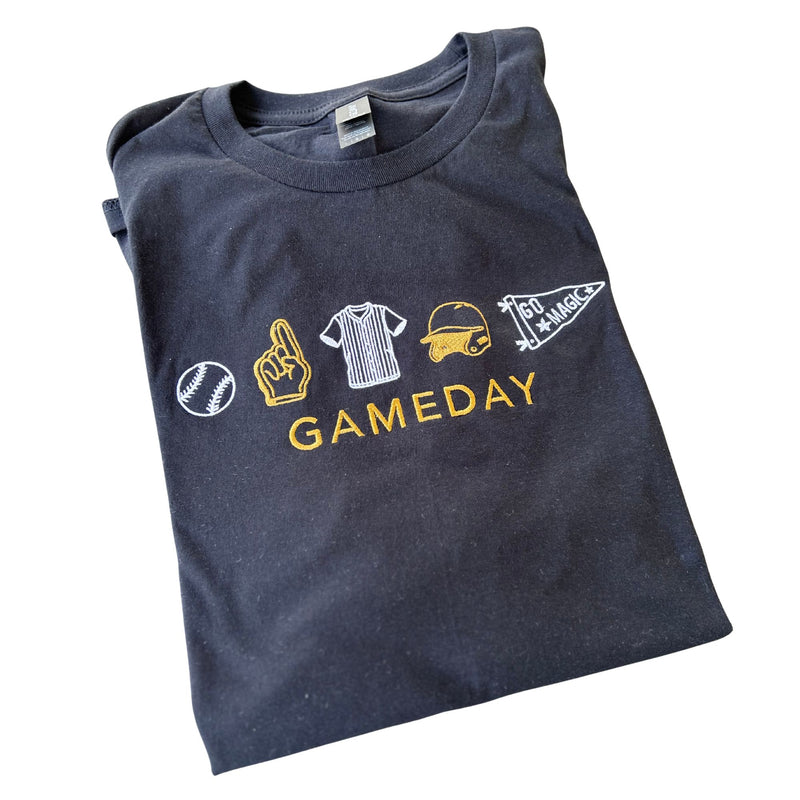 Magic Gameday – Full Front Embroidered Tee, Long Sleeve, or Sweatshirt