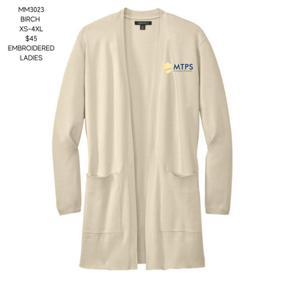 MTPS Mercer+Mettle® Women’s Open-Front Cardigan Sweater- Embroidered
