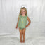 Sage Green Girls Vintage Bloomer Set with Crochet - Personalized