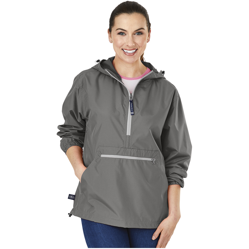 Grey - Pack-N-Go Pullover - Charles River