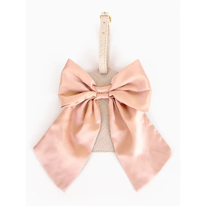 Bow Luggage Tag - Blush