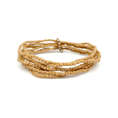 Sachi Island Waterfalls Bracelet – Tan Solid Stretch