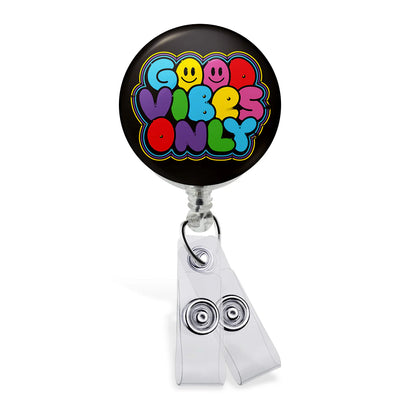 Good Vibes Only ID Badge Reel