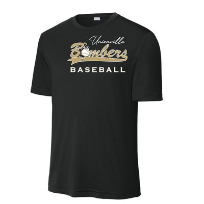Bombers Baseball Printed DRIFIT TShirt - Black (Short Sleeve & Long Sleeve Option)