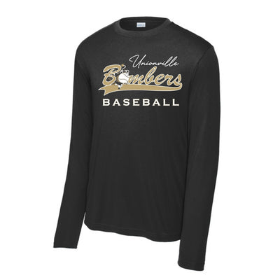 Bombers Baseball Printed DRIFIT TShirt - Black (Short Sleeve & Long Sleeve Option)