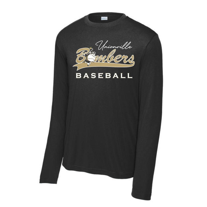 Bombers Baseball Printed DRIFIT TShirt - Black (Short Sleeve & Long Sleeve Option)