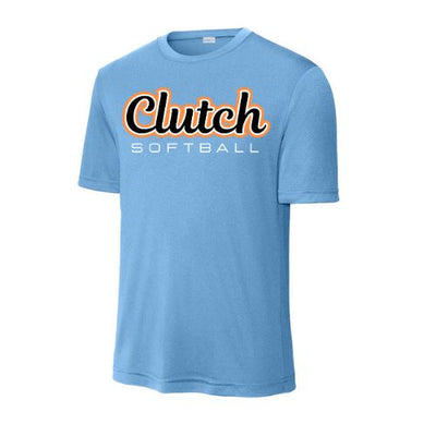Clutch Softball Printed DRIFIT TShirt - Carolina Blue (Click for More Logo Options)(Short Sleeve and Long Sleeve)