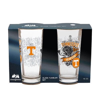 UT 16oz Pint Glasses, Set of 2