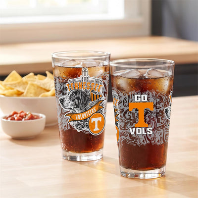 UT 16oz Pint Glasses, Set of 2