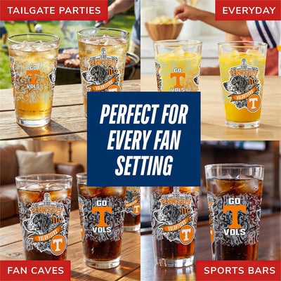 UT 16oz Pint Glasses, Set of 2