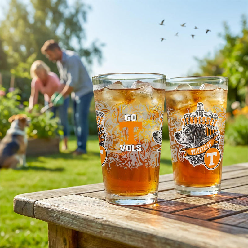UT 16oz Pint Glasses, Set of 2