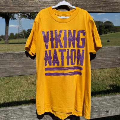 Purple Tultex with Yellow Viking Nation