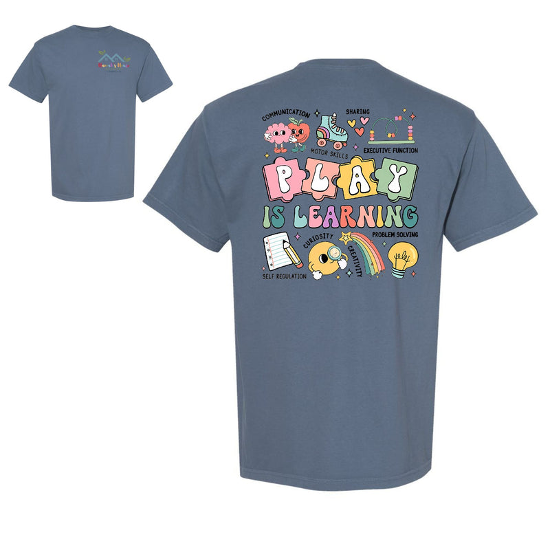 Play Is Learning Hannah's House Academy - Comfort Color TShirt- Blue Jean