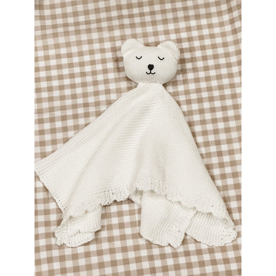 Knit Bear Lovey  - White