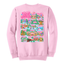 Walking in a Winter Wonderland Map Crewneck Sweatshirt – Light Pink