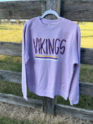Viking Baseball Spirit Lilac Sweatshirt
