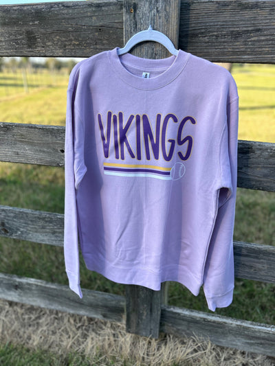 Viking Baseball Spirit Lilac Sweatshirt