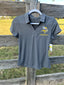 Gray Womens Nike Polo with Embroidered Viking Head