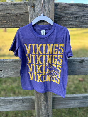 Purple Tultex with Yellow Vikings and Mascot Head