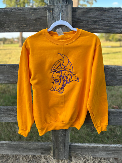 Vikings Gold Crest Crewneck Sweatshirt