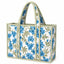 Olive and Blue Floral Mini Quilted Tote