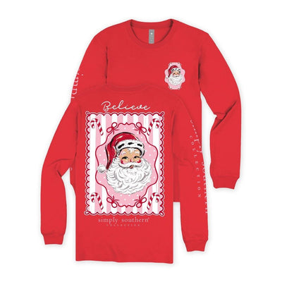 Santa Long Sleeve T-Shirt - Simply Southern