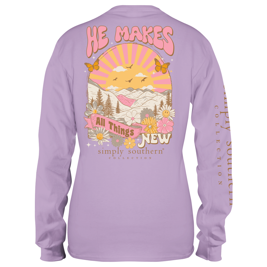 He Makes All Things New - Long Sleeve - Simply Southern Tee