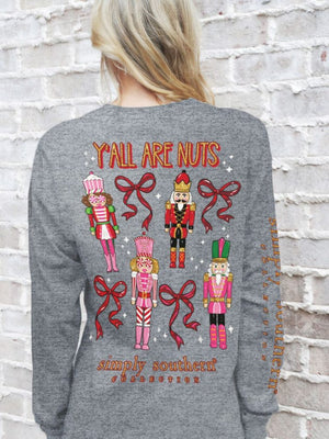 Ya'll are Nuts Long Sleeve - Simply Southern Tee