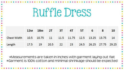 Ruffle dress size chart