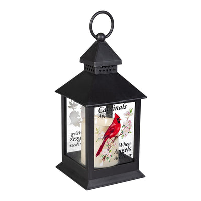 Cardinal Memorial LED Table Décor Lantern with Flickering Flame