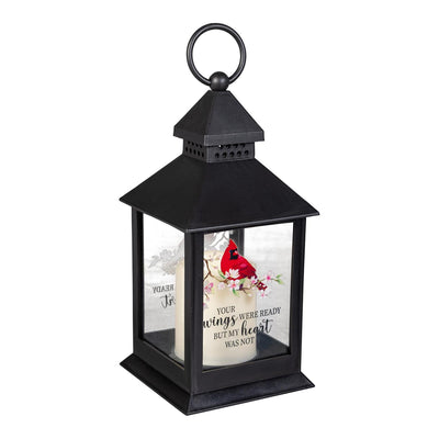 Cardinal Memorial LED Table Décor Lantern with Flickering Flame