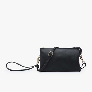 Riley Crossbody/Wristlet in Black - Monogrammable