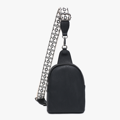 Black Ellen Guitar Strap Sling Bag - Monogrammable