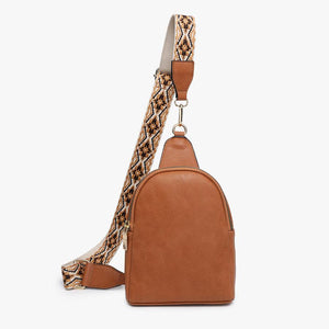 Brown Ellen Guitar Strap Sling Bag - Monogrammable