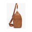 Brown Pamela Double Zip Sling Bag - Monogrammable