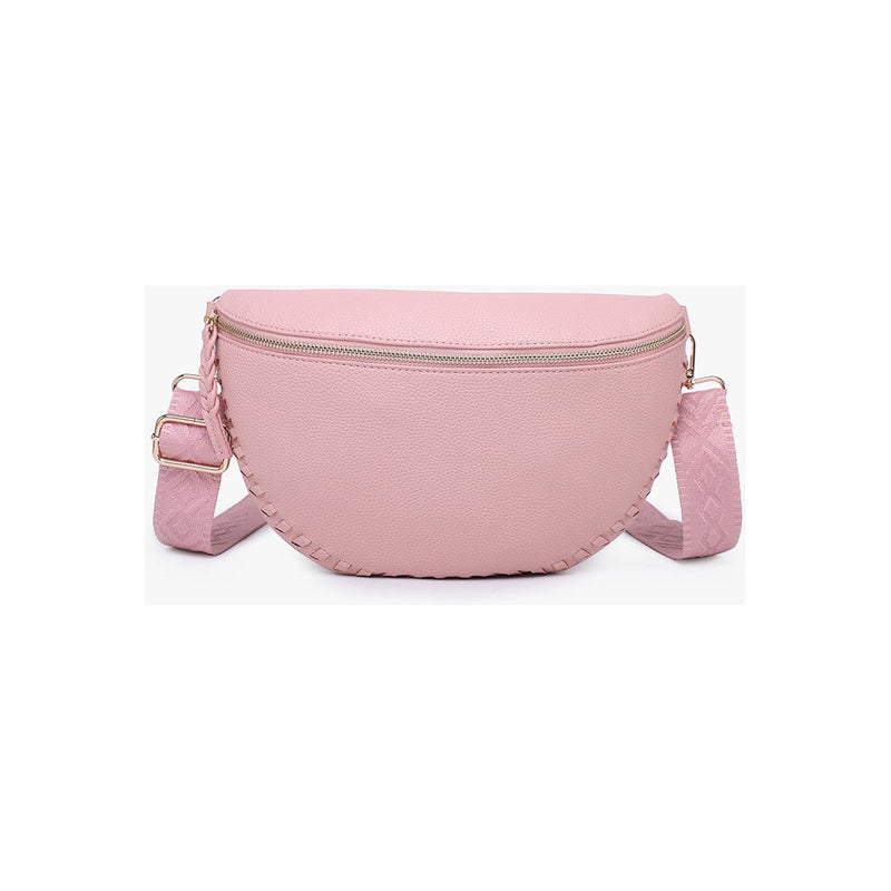 Janae Whipstitch Crossbody/Sling Bag w/ Detailed Strap - Monogrammable