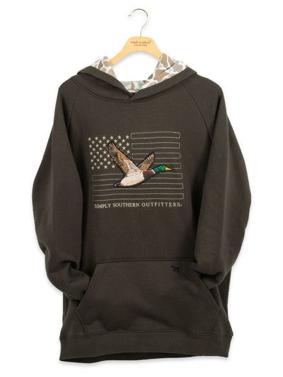 Men's American Duck Camo Hoodie - Simply Southern - Adult