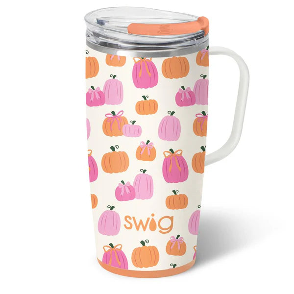 Pumpkins and Bows Travel Mug 22oz - Swig Life